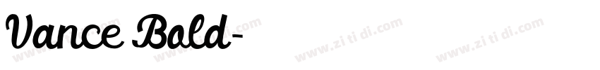 Vance Bold字体转换